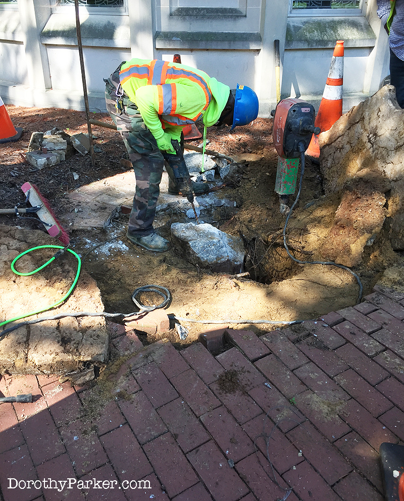 Crew works Aug. 18 in Baltimore to remove urn.