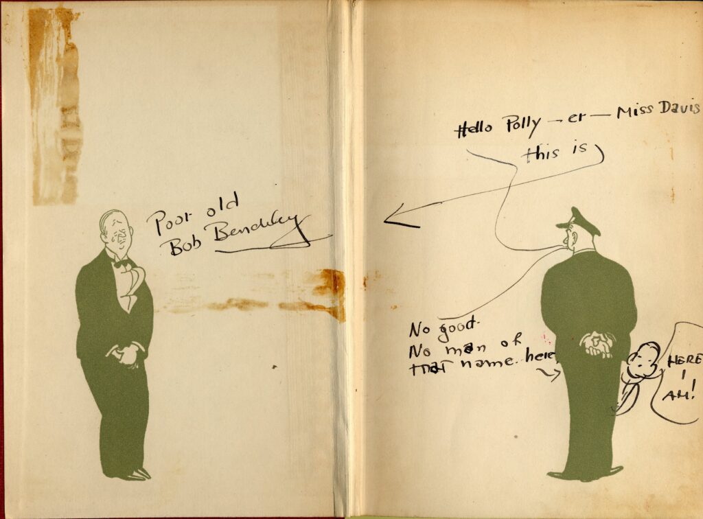 Robert Benchley autographed book.